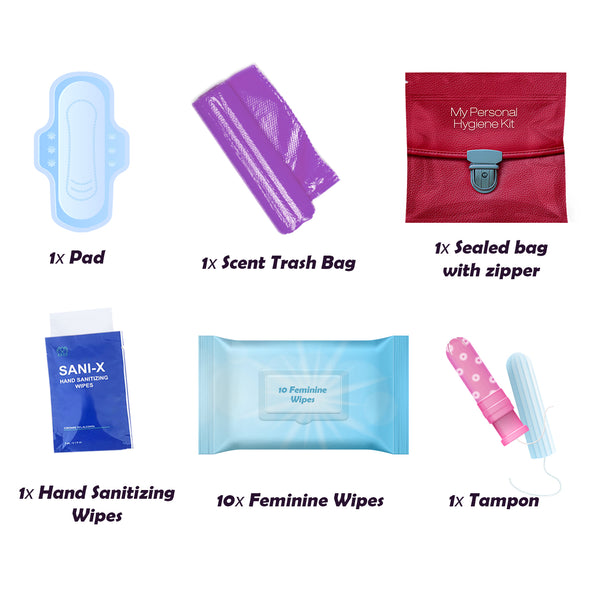 Pads in Red Bandage. the Concept of Feminine Personal Hygiene