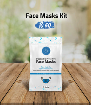 Disposable Mask Protection Kit TO GO, pack of 5