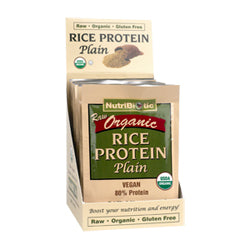 NutriBiotic Organic Rice Protein, Plain .53 oz. 12 Pack