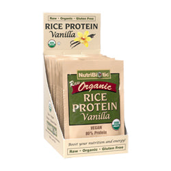 Organic Rice Protein, Vanilla .53 oz. 12 Pack