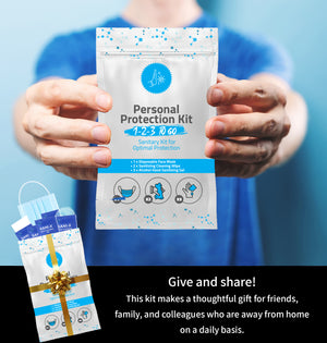 1-2-3 All-In-One Personal Protection Kits TO GO – Sanitary Kits for Optimal Protection