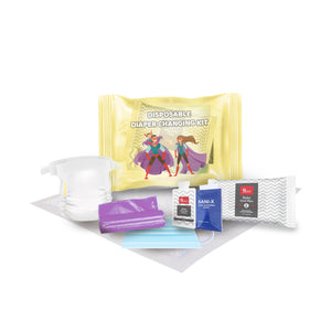Disposable Size 5 Diaper Changing Kits for Baby On-The-Go