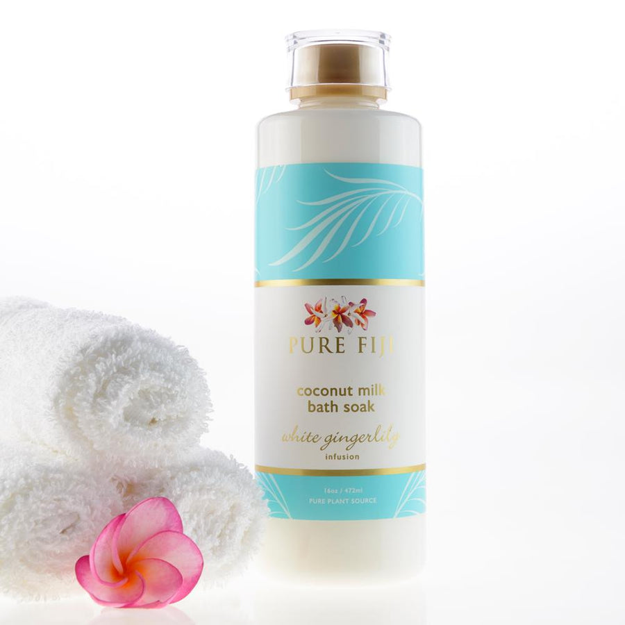 Pure Fiji Coconut Milk Bath Soak - White Gingerlily
