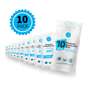 (10) All-In-One Personal Protection Kits TO GO – Sanitary Kits for Optimal Protection