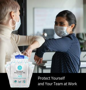 2 Piece - All-In-One Personal Protection Kit TO GO – Sanitary Kit for Optimal Protection.