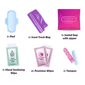 Feminine Hygiene Kit Pink Pack of 10
